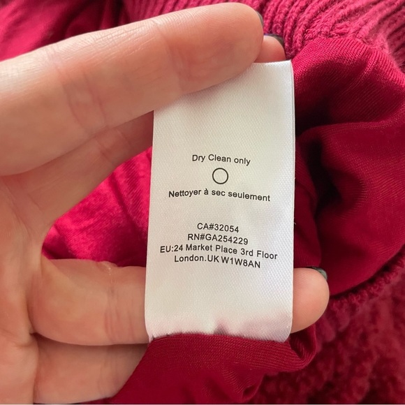 Anthropologie Dolan Left Coast Sherpa Quarter-Zip Pullover Red Sweater NWT Sz S - Picture 12 of 12